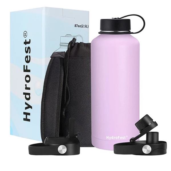 Lot of 1 HydroFest Large 2.5L Double Wall Insulated Sports Bottle - Lavender/Purple - Brand New!