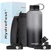 Image 1 : Lot of 1 HydroFest Large 2.5L Double Wall Insulated Sports Bottle - Black/Grey - Brand New!