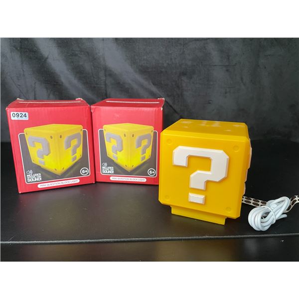Lot of 2 Mario Mystery Block Lights with Offical Coin Sound - Brand New!