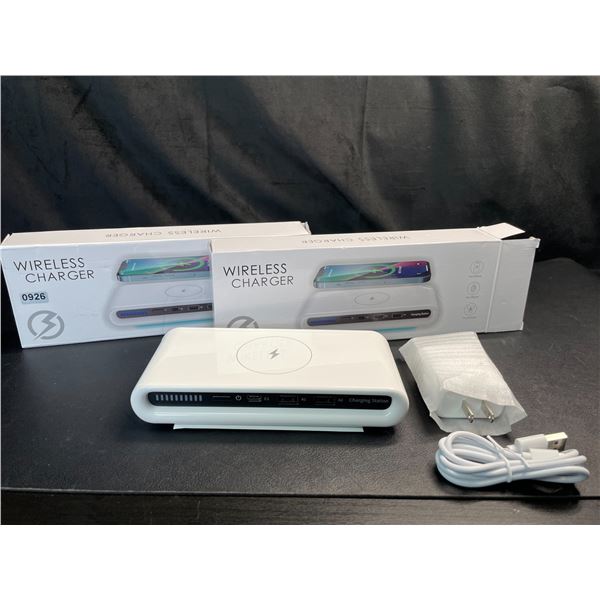 Lot of 2 4-in-1 Wireless Charging Stations - Brand New!
