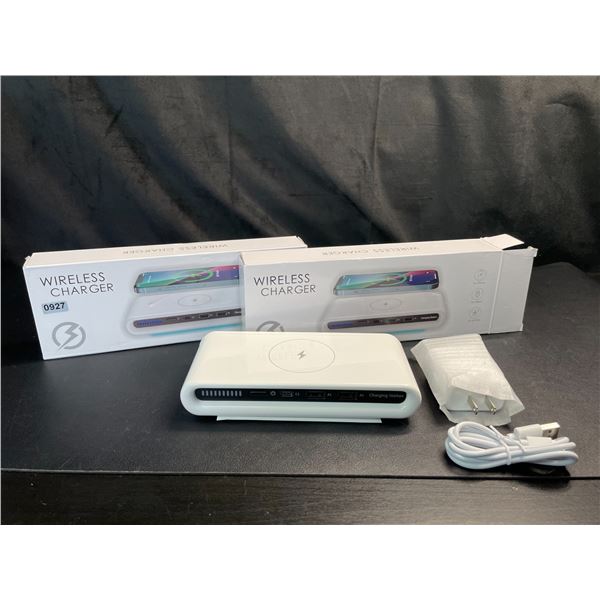 Lot of 2 4-in-1 Wireless Charging Stations - Brand New!