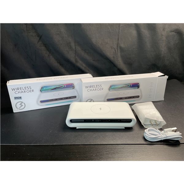 Lot of 2 4-in-1 Wireless Charging Stations - Brand New!