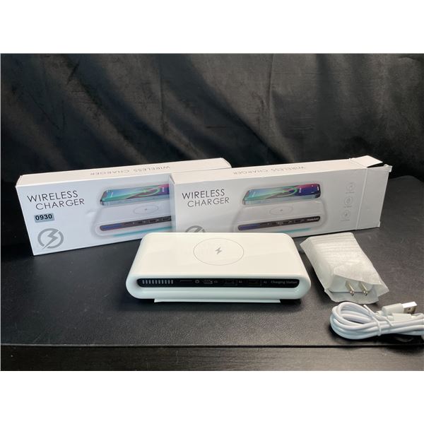 Lot of 2 4-in-1 Wireless Charging Stations - Brand New!