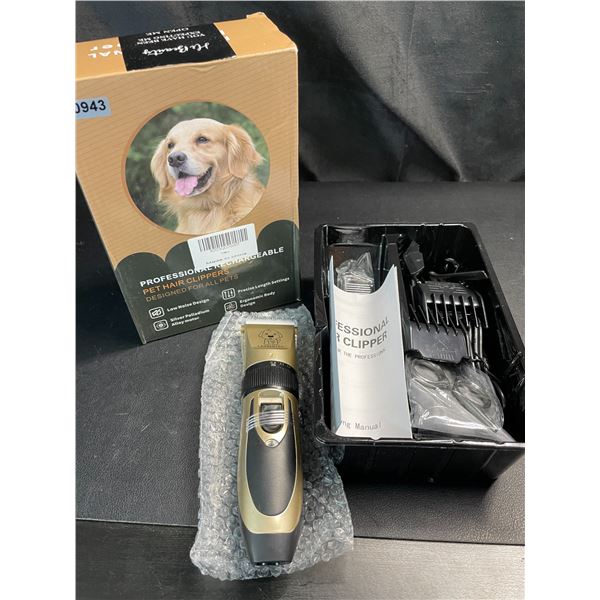 Lot of 1 Professional Rechargeable Pet Hair Clipper Kit - Brand New!