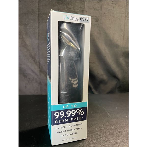 Lot of 1 UVBrite Smart Water Bottle - Water Purifying, Self-Cleaning & Insulated - Brand New!