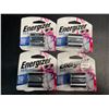 Image 1 : Lot of 4 Multi-Packs of Energizer 123 Lithium Batteries - 2 Per Pack - Brand New