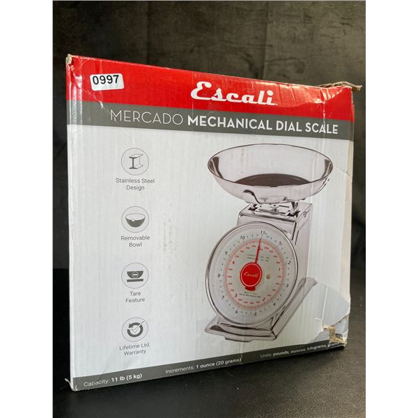 Lot of 1 Escali Mercado Mechanical Dial Scale - Up to 11lb/5kg Capacity