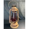 Image 1 : Lot of 1 Tall Red Glass Beacon Rail Lantern - Used