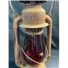 Image 3 : Lot of 1 Tall Red Glass Beacon Rail Lantern - Used