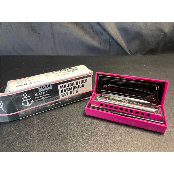 Lot of 1 Easter Major Blues Harmonica - Used