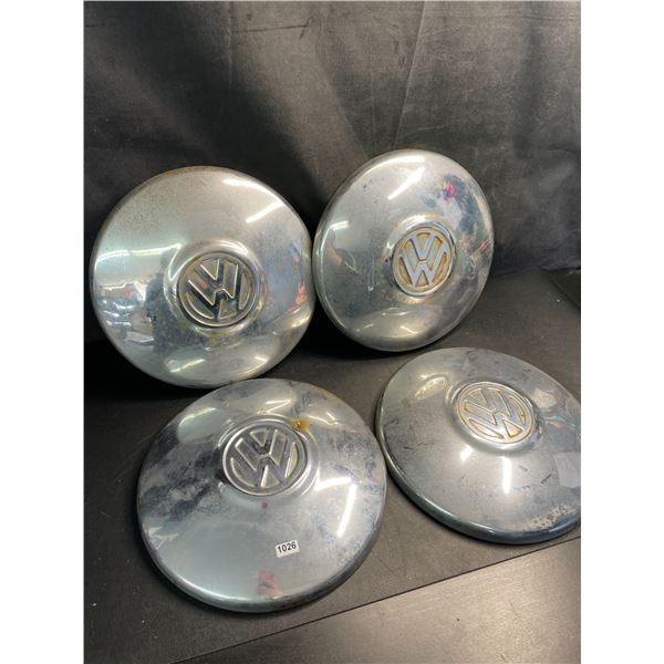 Lot of 4 Vintage VW Bug/Beetle Wheel Centre Caps - Used