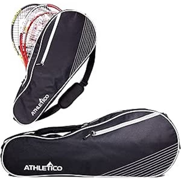 Lot of 1 Athletico 3 Racquet Tennis Sports Bag - Brand New!
