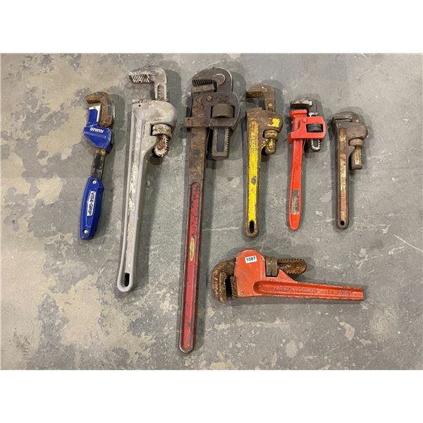 Lot of Assorted Pipe Wrenches - Used