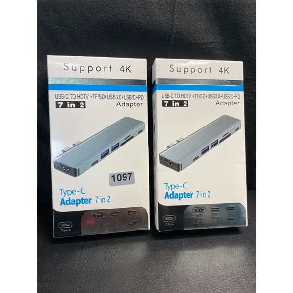 Lot of 2 USB Type-C Hubs/Adapters - Brand New!