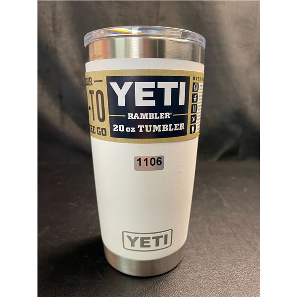 Lot of 1 YETI Rambler 20oz Tumbler - White - Brand New!