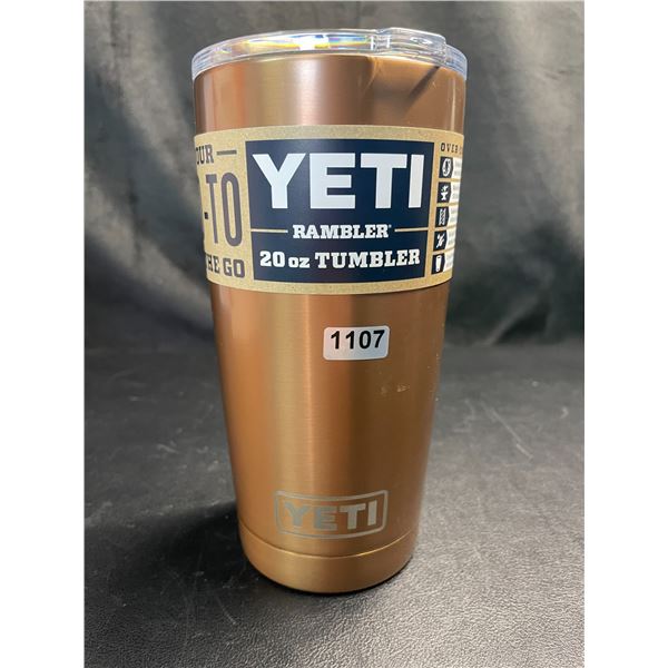 Lot of 1 YETI Rambler 20oz Tumbler - Gold - Brand New!