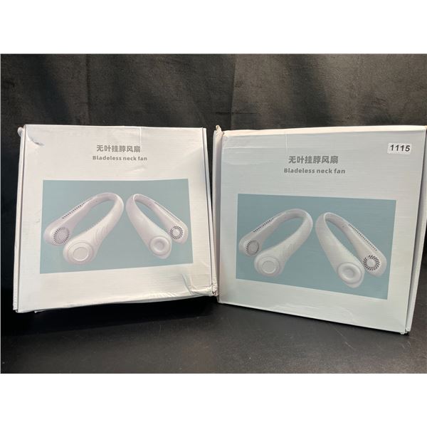 Lot of 2 Wearable Neck Cooling Fans - Rechargeable Neck Fans for Staying Cool! - Brand New