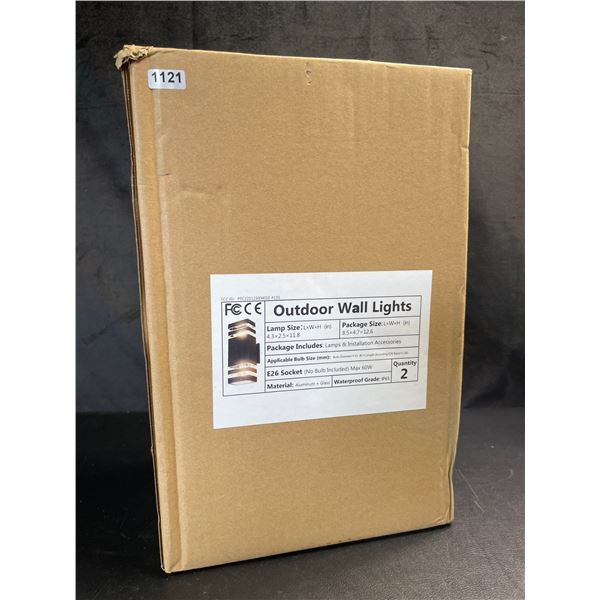 Lot of 1 2-Pack of LED Outdoor Wall Lights - Brand New!