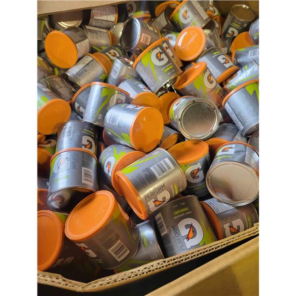 Lot of 50 Tins of Gatorade Powder Lemon-Lime Sports Drink - 560G Each