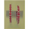 Image 1 : Ruby Hoop Earrings, 14 K white gold- rubies are round, faceted, approx. 3.00 carats, semi-translucen