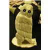 Image 1 : Ivory heavily carved owl on ivory base by Shwraylh 4" ref 337F (2)