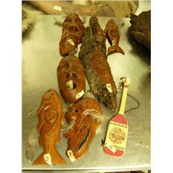 Lot of 7: Cotton wood bark carvings (114)