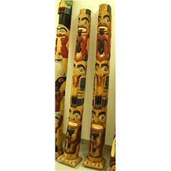 Lot of 2 72" totem poles (114)