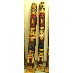 Lot of 2 72" totem poles (114)