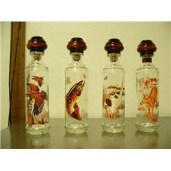 Set of 4 collector bottles - Cabin Stile collection 1968 (142)