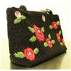 Image 1 : Beautiful heavily beaded an embroidered lady's clutch bag with roses (2)