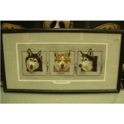 Signed and numbered print by Judy Redoubt 239/500 "Off to the races" (2)