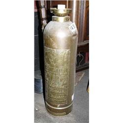 Old brass fire extinguisher made into lamp base