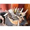 Image 2 : Basket filled with kitchen utensils