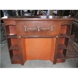 Mahogany fireplace mantle American
