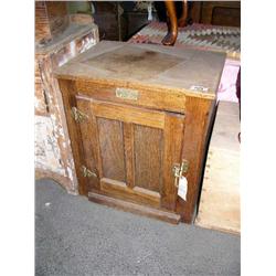 Oak ice box end table