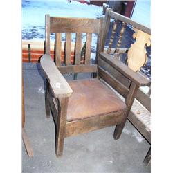Mission oak arm chair