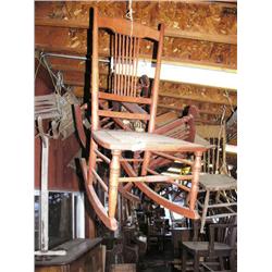 Cherry wood sewing rocker