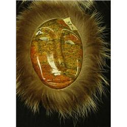 CHOICE on 4 soapstone with fur trimmed masks by Michael Scott - signed (2)