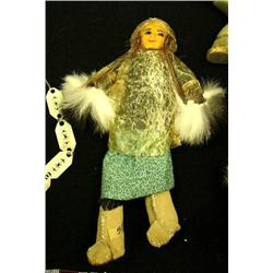 CHOICE on 2 Chevak dolls with fur and seal gut parkas (2)