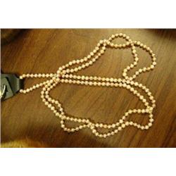 CHOICE on 8 - 64" fresh water pearl pink necklaces (2)