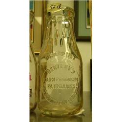 CHOICE on 5 - Bentley Dairy Farm Products Fairbanks, AK " This bottle never sold" printed on bottle 