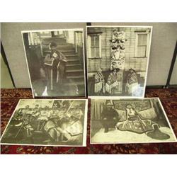 CHOICE on 2 - lot of 4 black and white native photographs