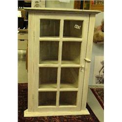 White corner cabinet with glass door 25.25"x39.5"x11.25" (4)