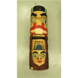 CHOICE on 4 22" carved wood totem poles - not Alaskan (114)