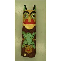 CHOICE on 4 22" carved wood totem poles - not Alaskan (114)
