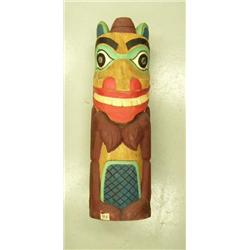 CHOICE on 4 22" carved wood totem poles - not Alaskan (114)