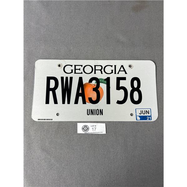 2021 Georgia Union License Plate