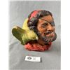 Image 2 : Large Pirate w/ Parrot Bosson Bust. Approx.8" x 8". Small Chip On Earring