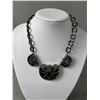 Image 2 : Vintage Art Deco Black & Rhinestone Necklace. Approx.16" L
