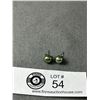Image 1 : Genuine Green Pearl Stud Sterling Earrings.